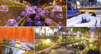 [台中景點] 綠川水岸~ 紫藤花海、蒲公英及水母燈海綴飾古橋，璀璨登場(已歇業)